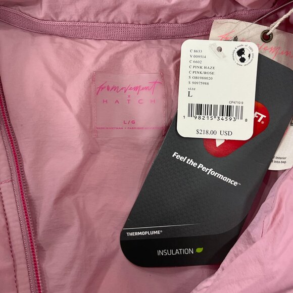 NWT FP Movement x Hatch Pink Pippa Packable Puffer Jacket, Large - Picture 10 of 11
